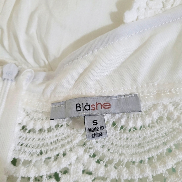 * Fashion Nova Woman's Breeze Through Life Crochet Midi Dress NWOT White Small - Picture 14 of 15